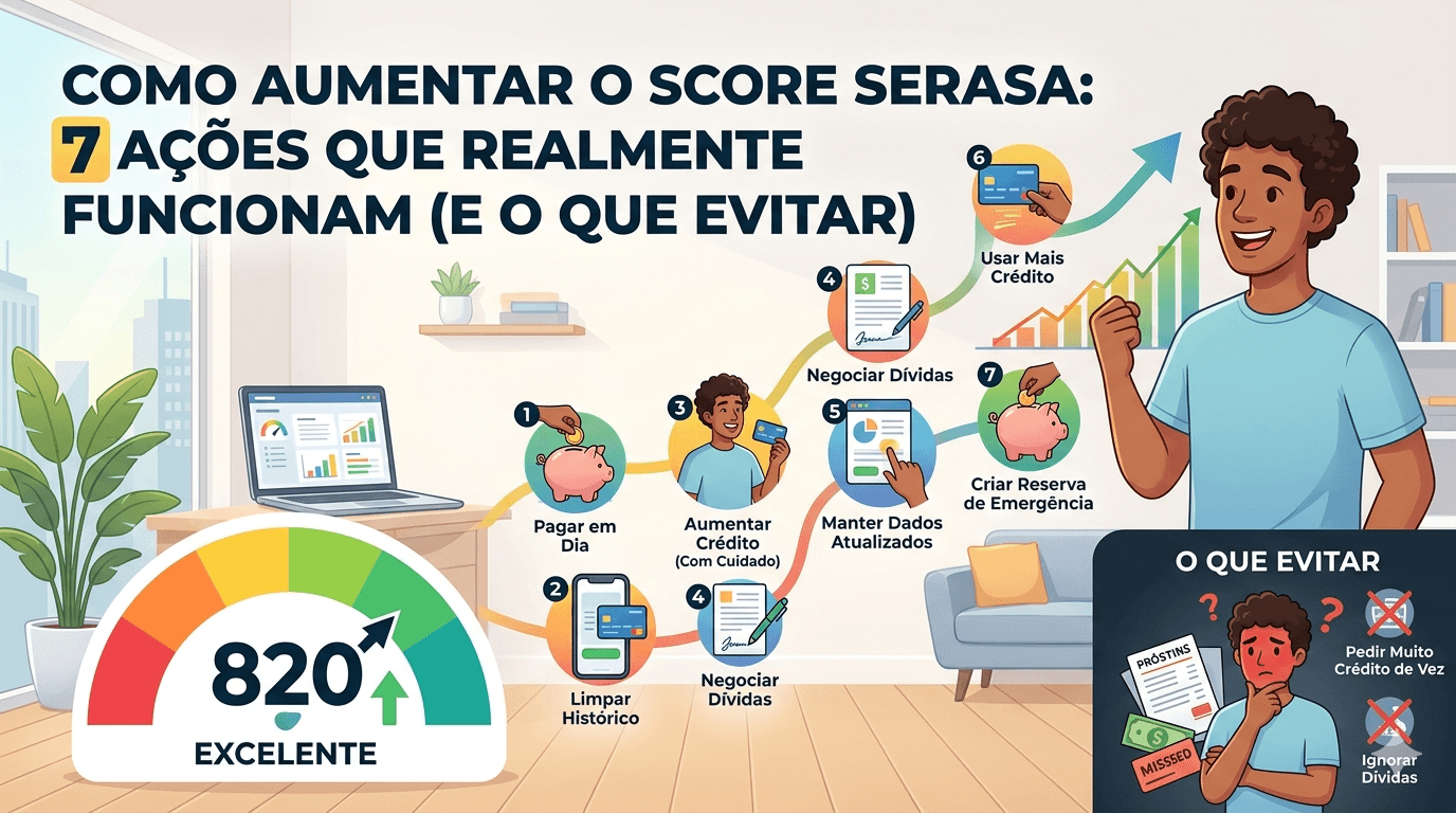 Como Aumentar o Score Serasa: 7 Ações que Realmente Funcionam (e o Que Evitar)