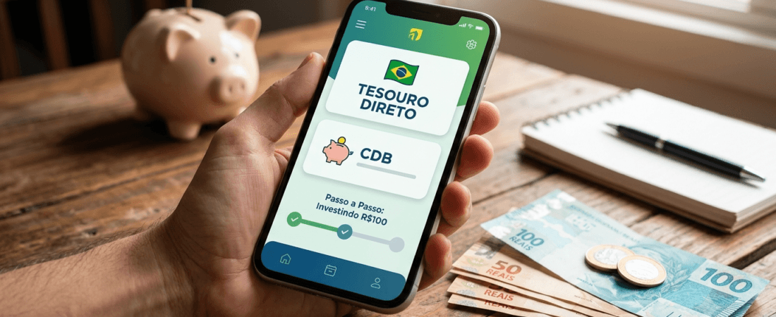 Como Investir R$100 por Mês em Tesouro Direto ou CDB: Passo a Passo