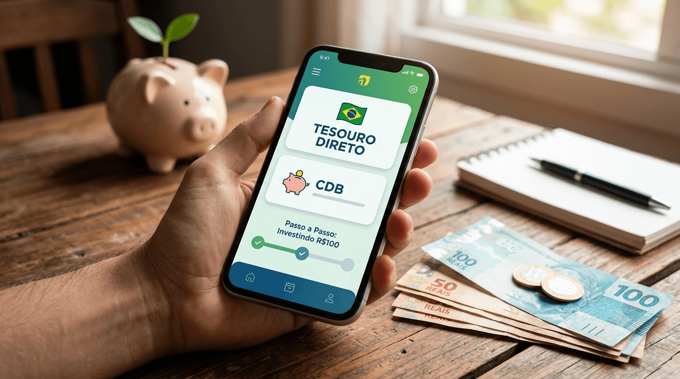 Como Investir R$100 por Mês em Tesouro Direto ou CDB: Passo a Passo