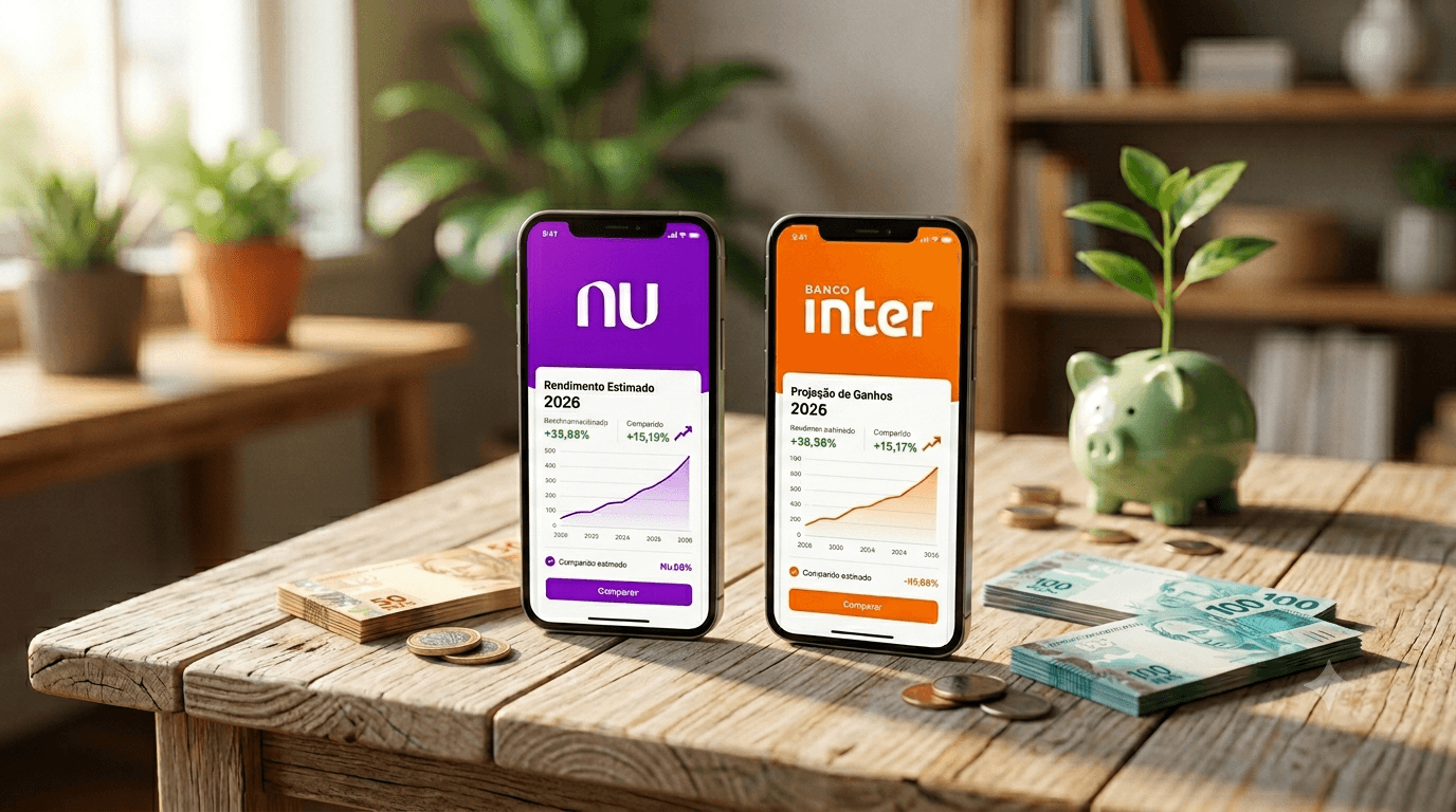 Nubank ou Inter para Investimentos em 2026: Qual Rende Mais?