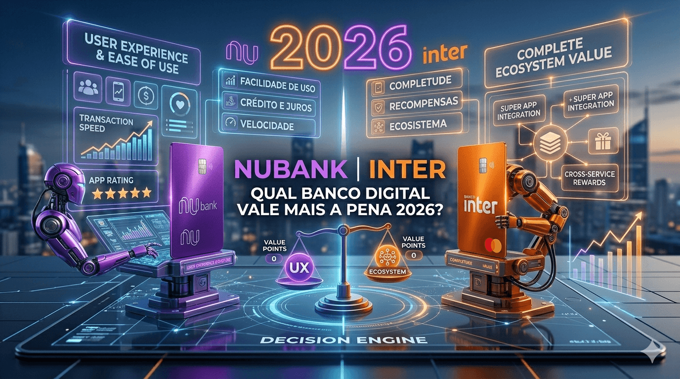 Nubank ou Inter: Qual Banco Digital Vale Mais a Pena em 2026?