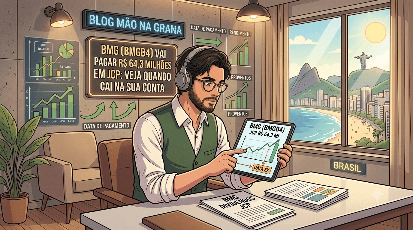 BMG (BMGB4) Vai Pagar R$ 64,3 Milhões em JCP: Veja Quando Cai na Sua Conta