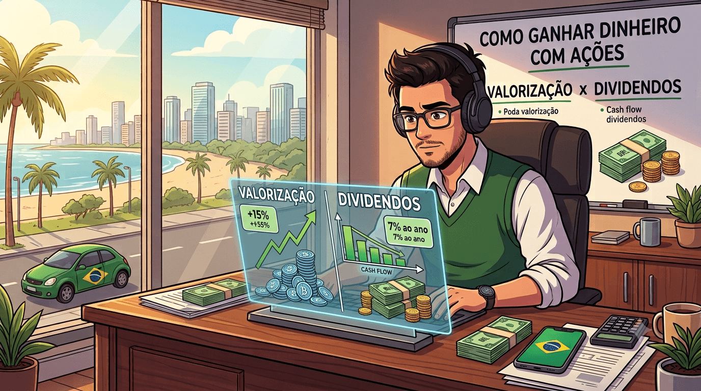 Como Ganhar Dinheiro com Ações: Valorização x Dividendos