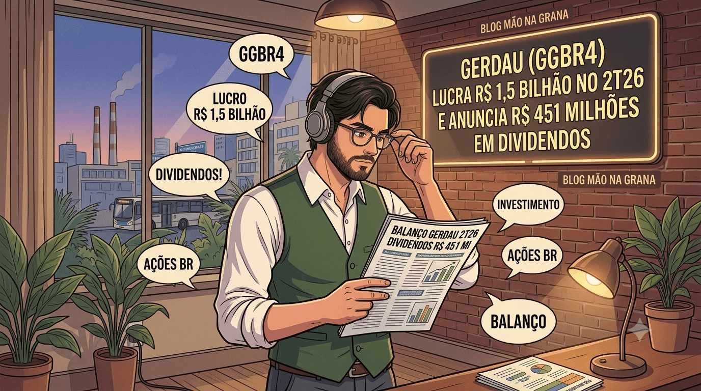 Gerdau (GGBR4) Lucra R$ 1,5 Bilhão no 2T26 e Anuncia R$ 451 Milhões em Dividendos