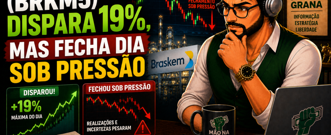 Braskem (BRKM5) Dispara Até 19% com Crédito da Petrobras, mas Fecha Dia Sob Pressão