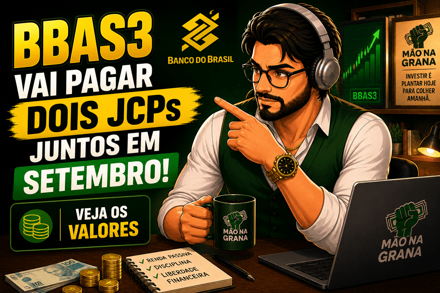 BBAS3 Vai Pagar Dois JCPs Juntos em Setembro: Veja Valores e Datas