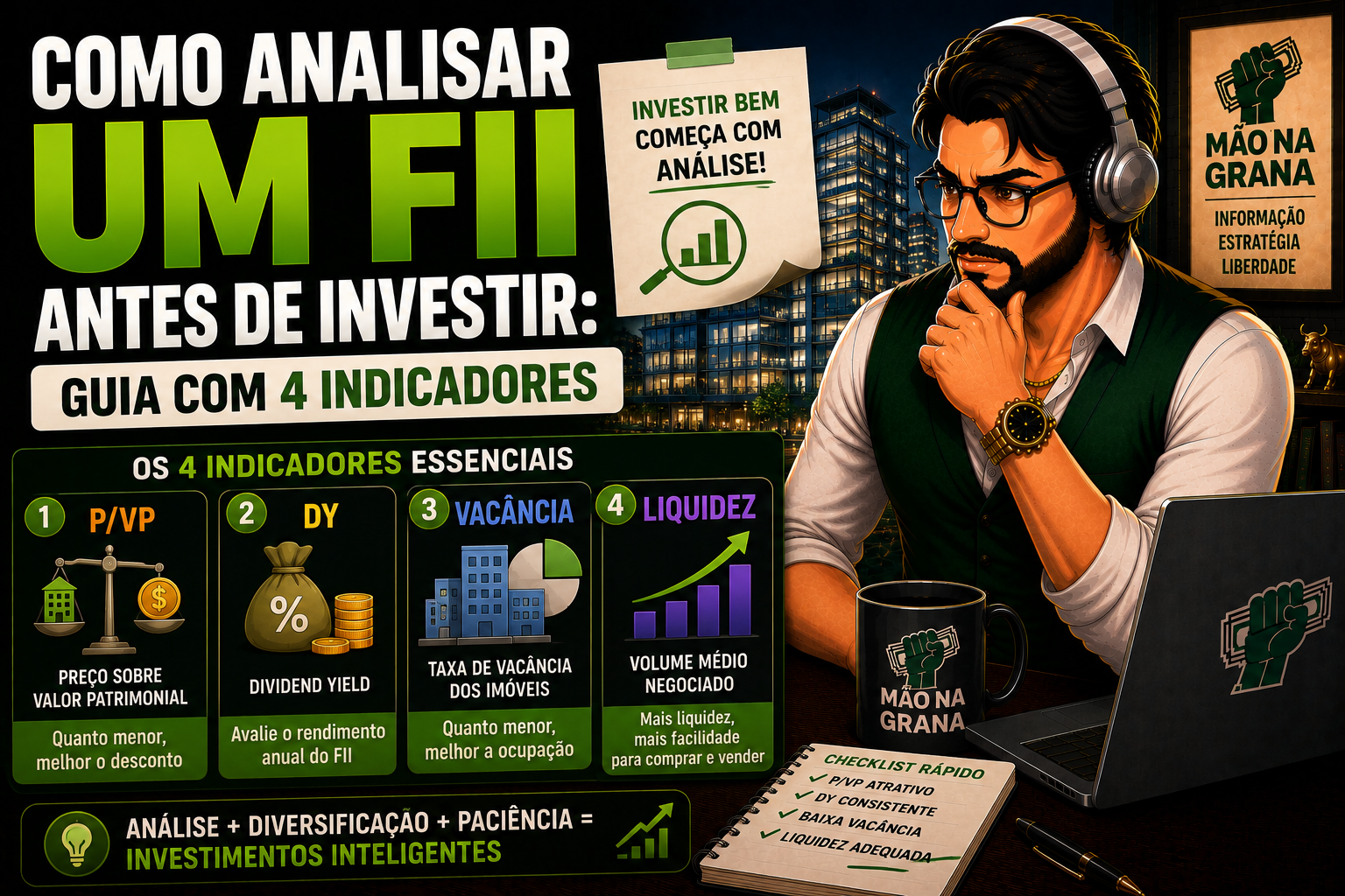 Como Analisar um FII Antes de Investir: Guia com 4 Indicadores