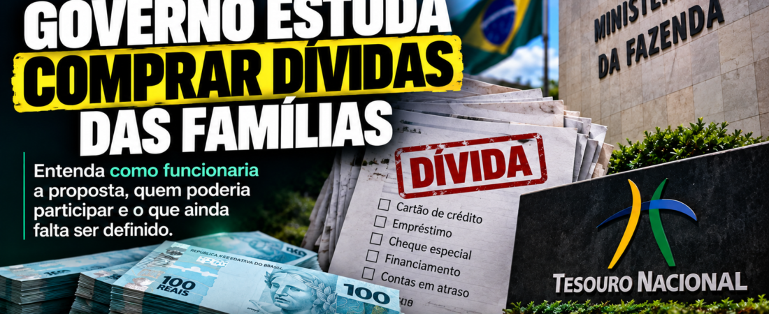 Governo estuda comprar dívidas antigas das famílias pelo Tesouro; entenda a proposta