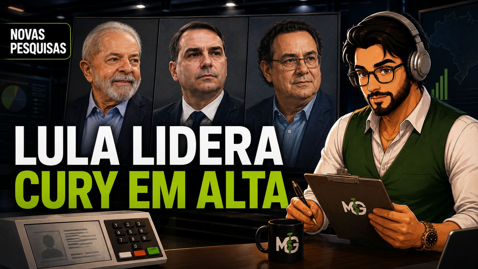 Novas Pesquisas Mostram Lula na Liderança e Augusto Cury em Alta