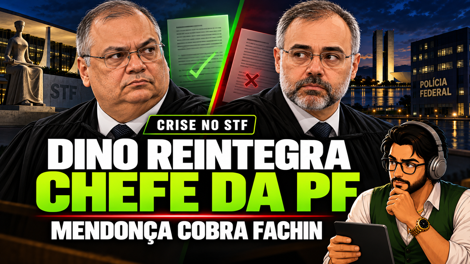 Flávio Dino Reintegra Chefe da PF e Mendonça Cobra Resposta de Fachin