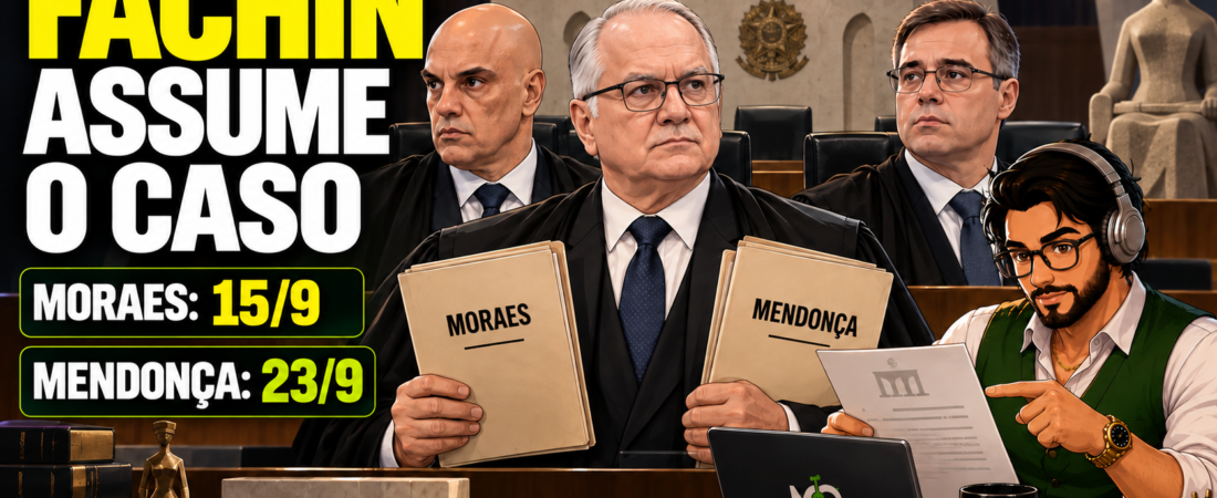 Fachin assume caso Moraes-Vorcaro e separa análise de Mendonça no STF