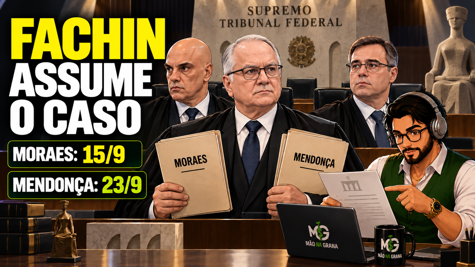 Fachin assume caso Moraes-Vorcaro e separa análise de Mendonça no STF