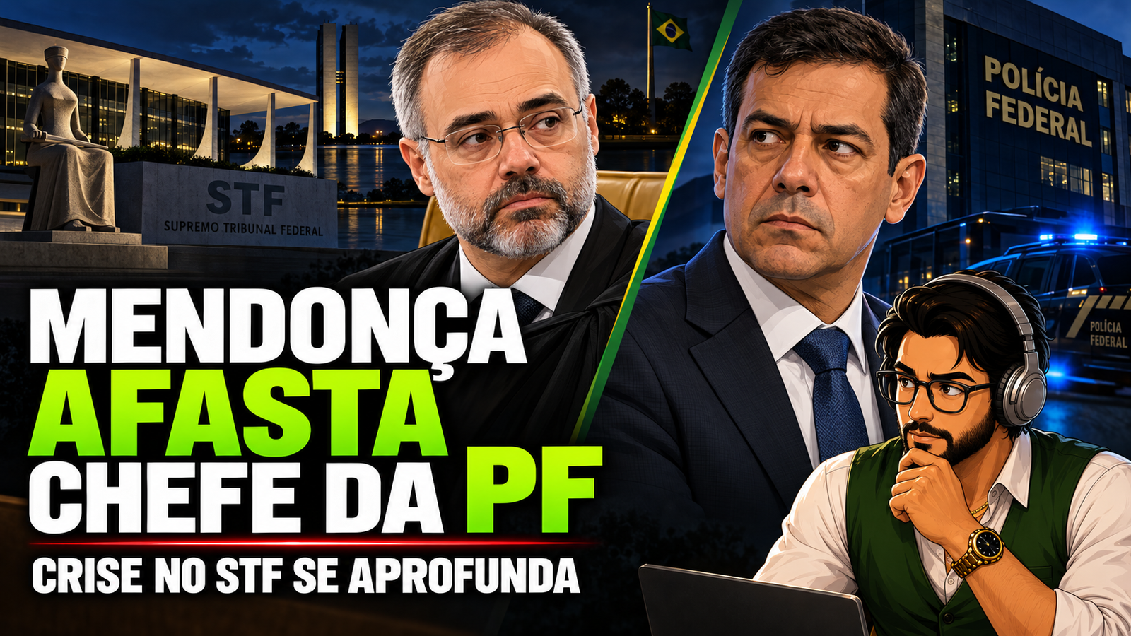 André Mendonça Afasta Diretor-Geral da PF e Aprofunda Crise no STF