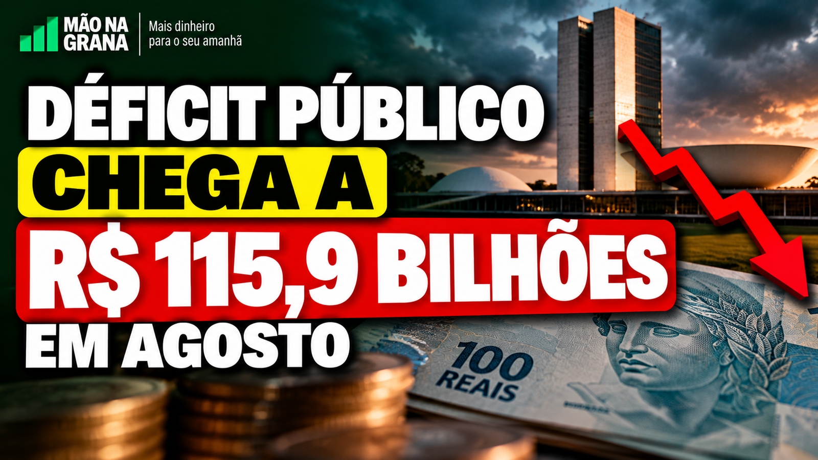 Déficit público chega a R$ 115,9 bilhões em agosto com peso dos juros