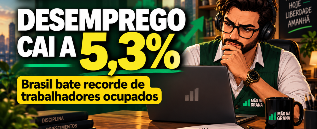 Desemprego cai a 5,3% e Brasil bate recorde de trabalhadores ocupados