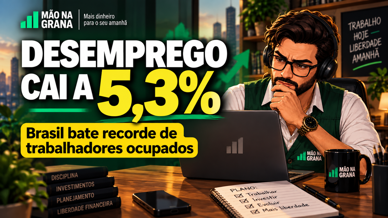 Desemprego cai a 5,3% e Brasil bate recorde de trabalhadores ocupados