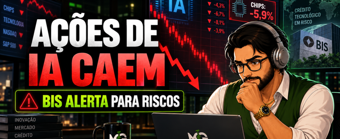 Ações de IA caem após pedido de desaceleração; BIS alerta para riscos no crédito