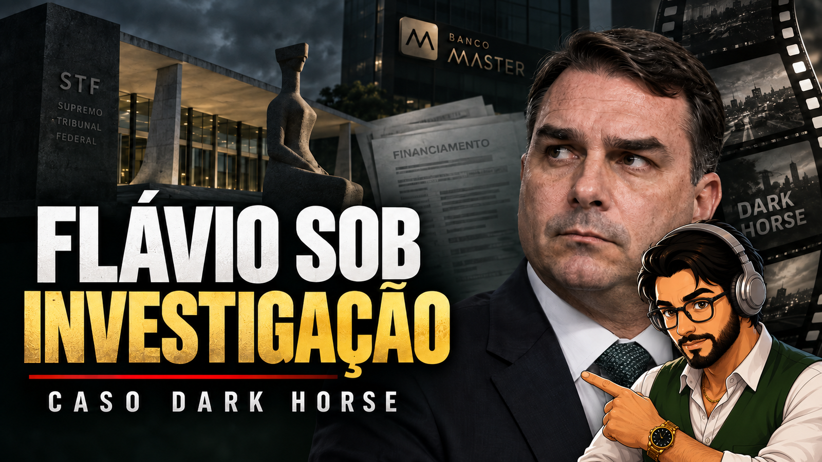 Flávio Bolsonaro é investigado no STF por financiamento do filme “Dark Horse”