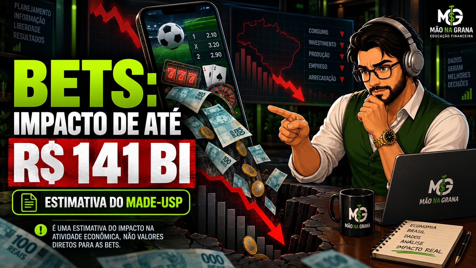 Bets podem ter retirado até R$ 141 bilhões da economia, estima estudo da USP