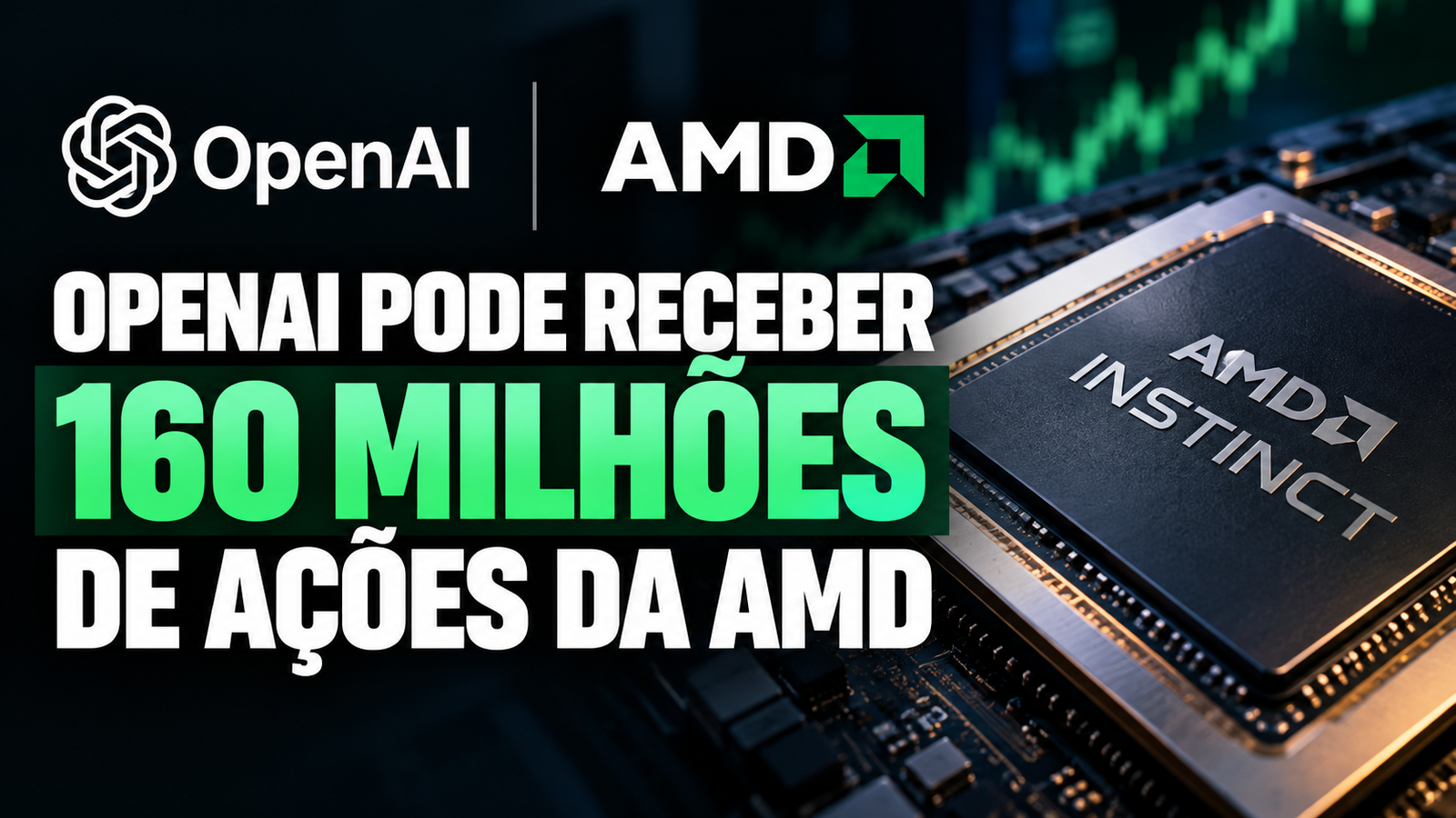 OpenAI pode receber até 160 milhões de ações da AMD; entenda o acordo bilionário