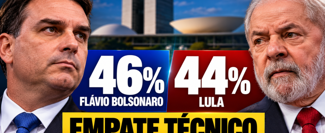 Quaest: Flávio Bolsonaro tem 46% e Lula 44% no segundo turno; veja os números