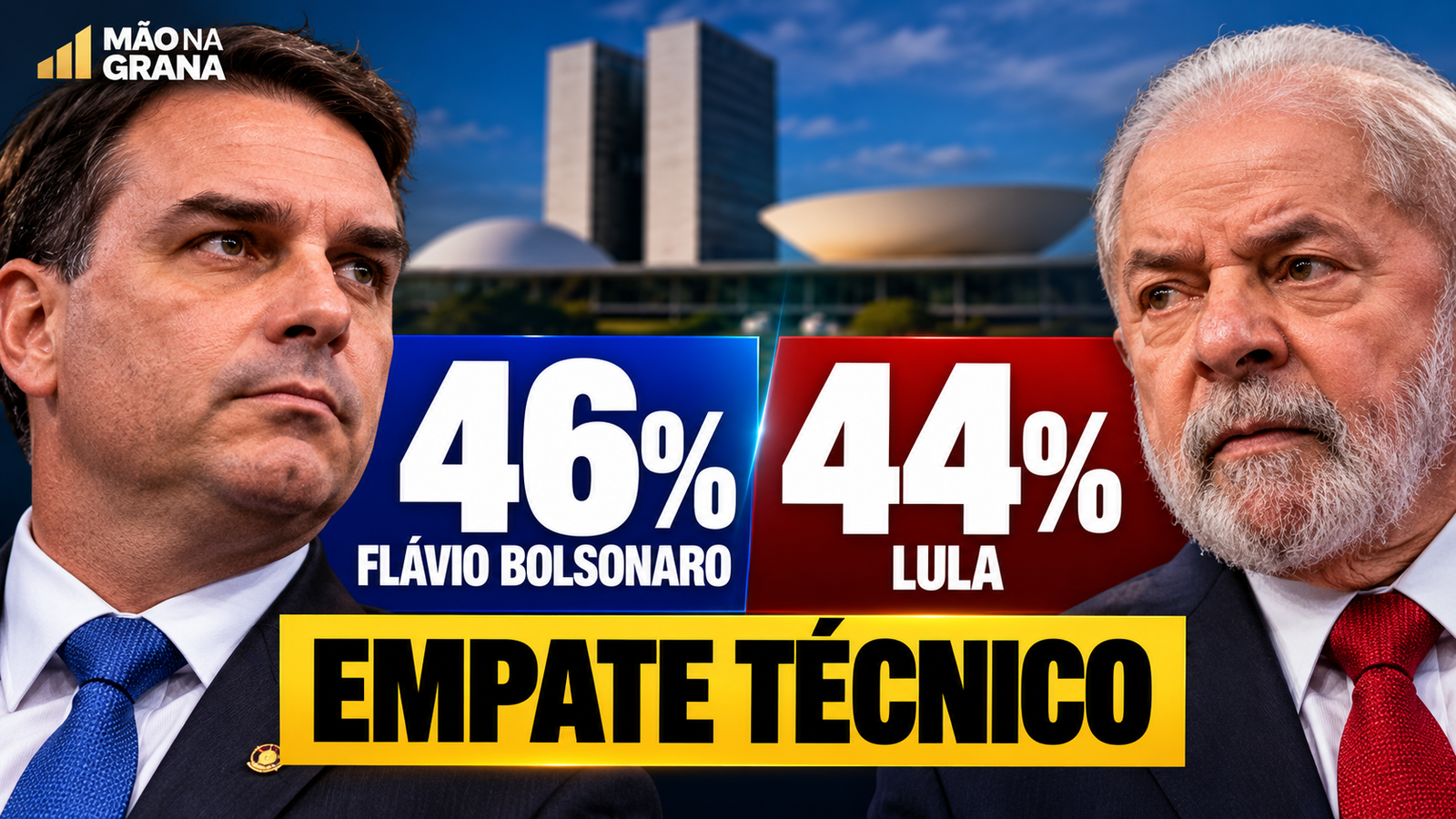 Quaest: Flávio Bolsonaro tem 46% e Lula 44% no segundo turno; veja os números