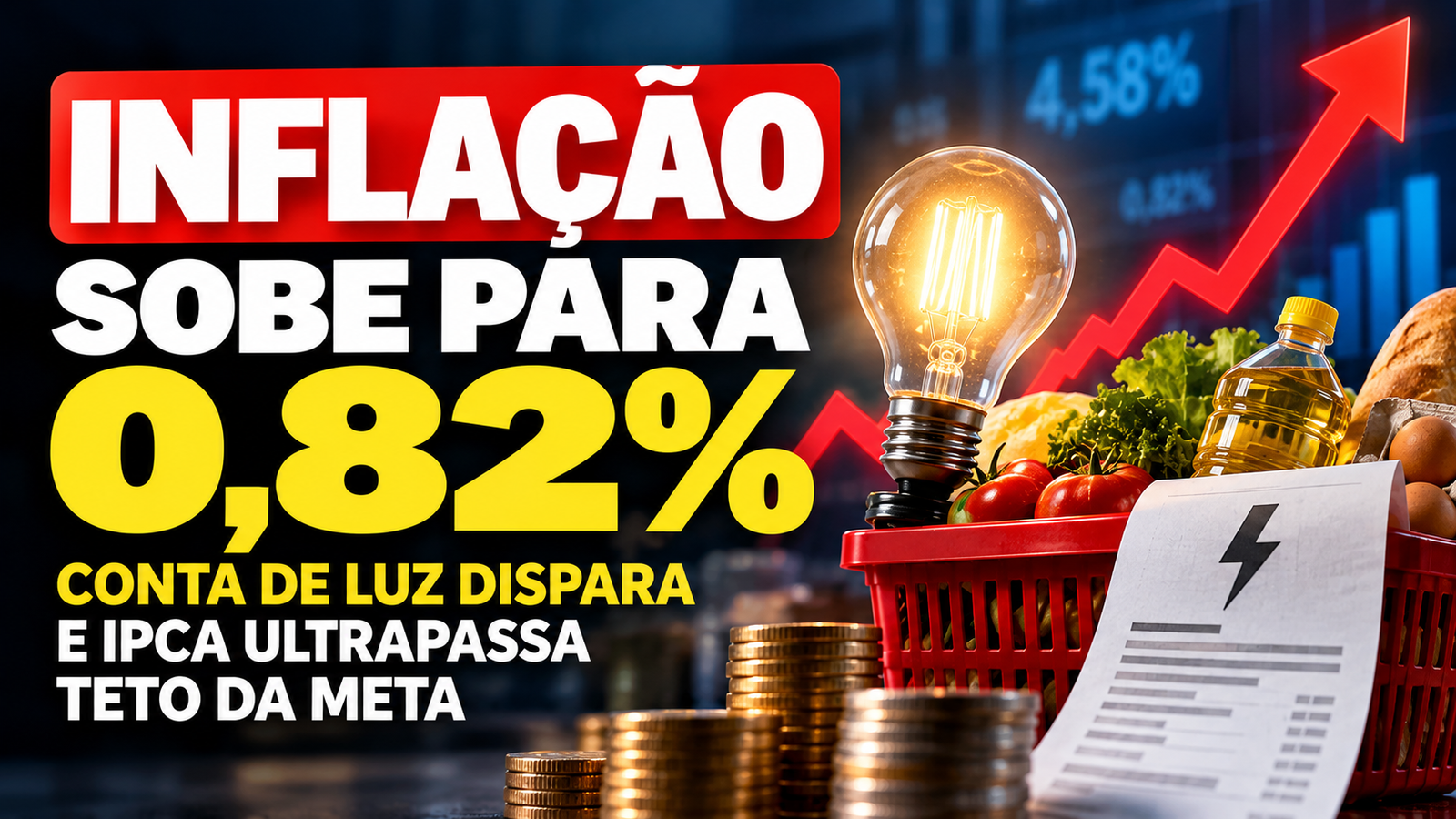 Inflação sobe 0,82% em setembro e ultrapassa teto da meta; conta de luz dispara