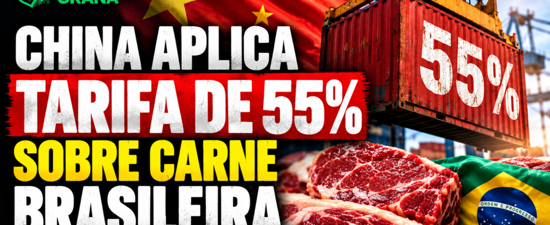 China aplica tarifa de 55% sobre carne bovina brasileira após Brasil atingir cota