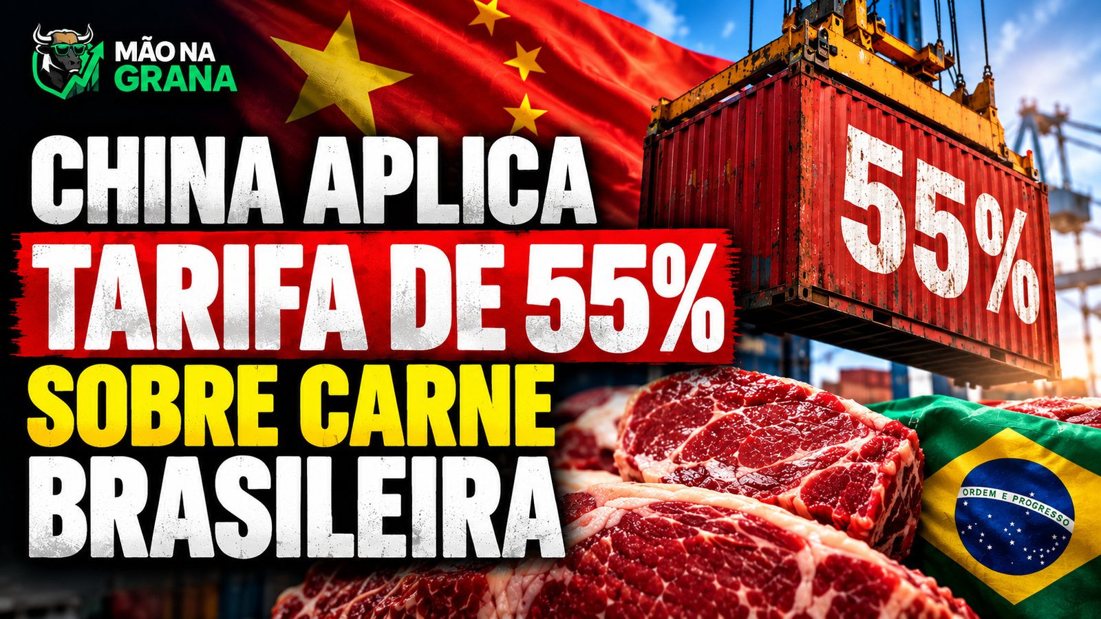 China aplica tarifa de 55% sobre carne bovina brasileira após Brasil atingir cota