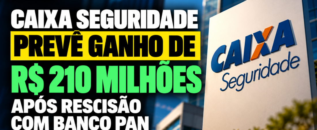 Caixa Seguridade prevê ganho de R$ 210 milhões após rescisão com Banco Pan