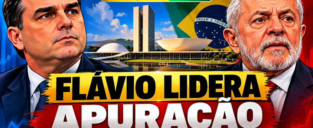 Flávio Bolsonaro lidera Lula na apuração para presidente nas Eleições 2026